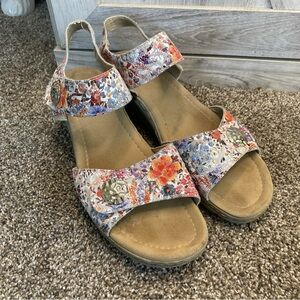 Spring Step Women's Size 41 US 10.5 -11 D-Luisella Pink Wedge Sandals